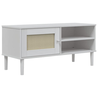 Tv Skříňka Senja Ratanový Vzhled 106 X 40 X 49 Cm Borovice