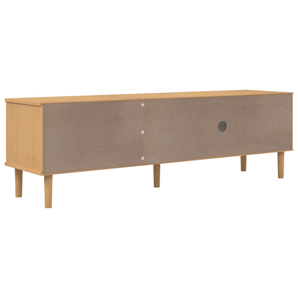 Tv Skříňka Senja Ratanový Vzhled 158X40X49 Cm Borovice