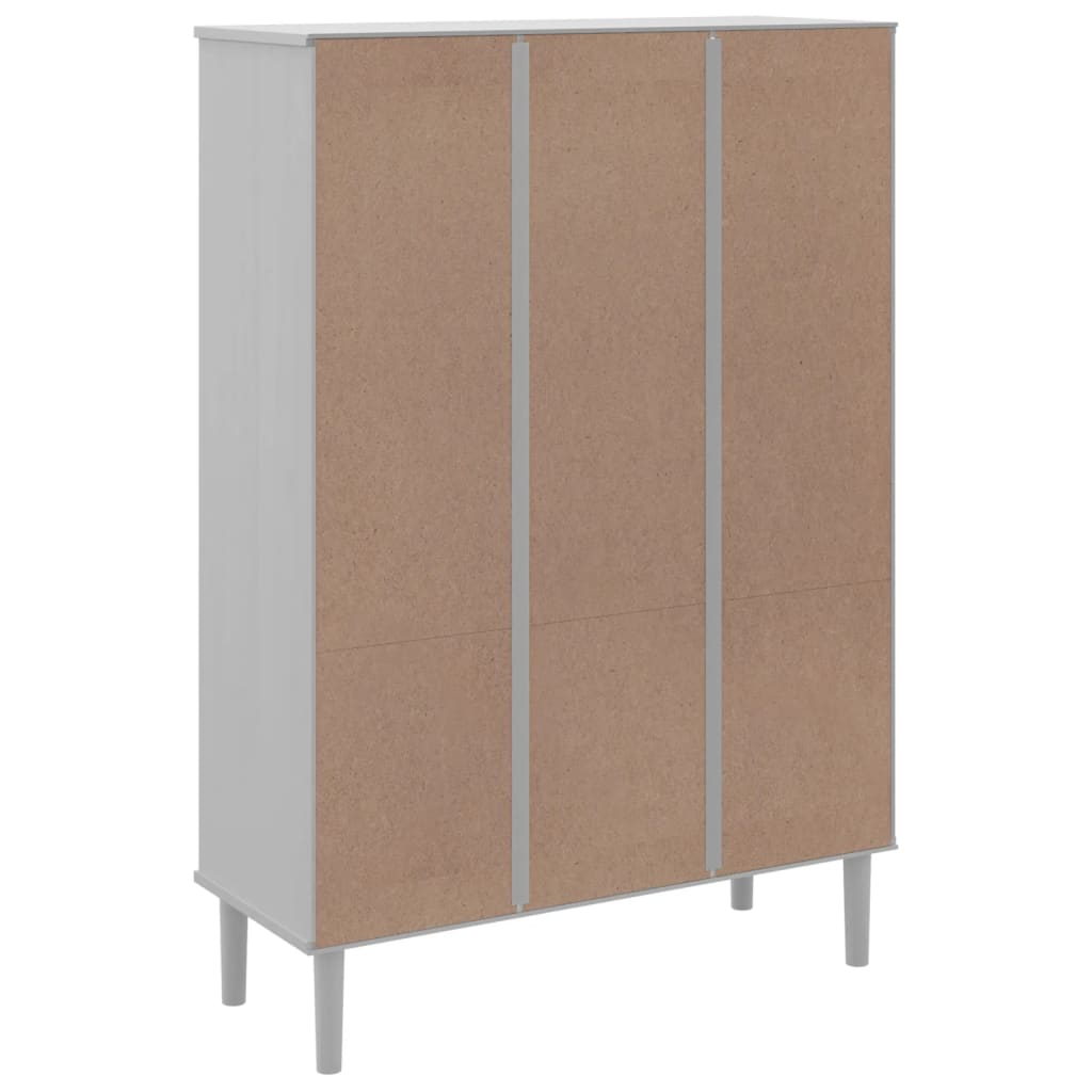 Knihovna Senja Ratanový Vzhled 90 X 35 X 130 Cm Borovice