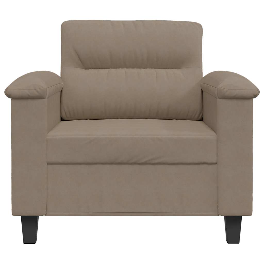 Křeslo Taupe 60 Cm Tkanina Z Mikrovlákna