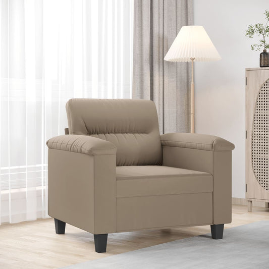 Křeslo Taupe 60 Cm Tkanina Z Mikrovlákna