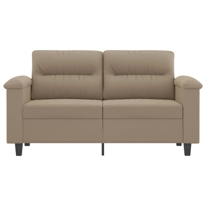 2Místná Pohovka Taupe 120 Cm Tkanina Z Mikrovlákna
