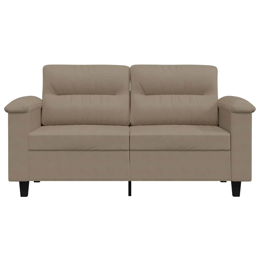 2Místná Pohovka Taupe 120 Cm Tkanina Z Mikrovlákna