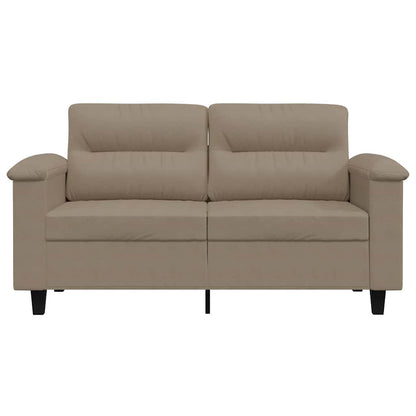 2Místná Pohovka Taupe 120 Cm Tkanina Z Mikrovlákna