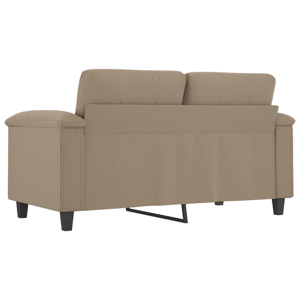 2Místná Pohovka Taupe 120 Cm Tkanina Z Mikrovlákna