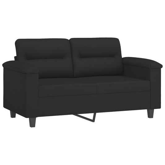 2Místná Pohovka Černá 120 Cm Tkanina Z Mikrovlákna