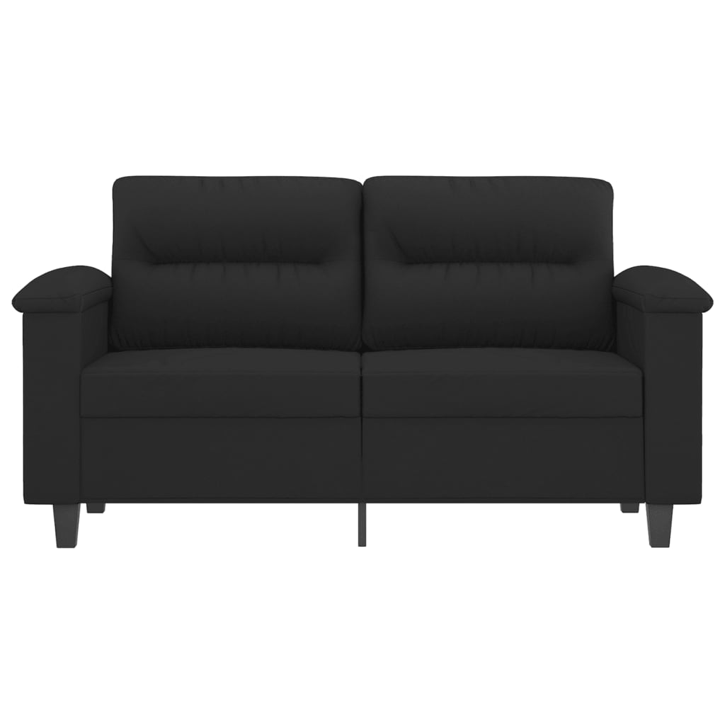 2Místná Pohovka Černá 120 Cm Tkanina Z Mikrovlákna