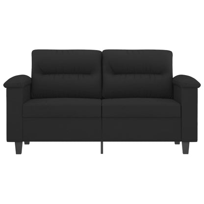 2Místná Pohovka Černá 120 Cm Tkanina Z Mikrovlákna