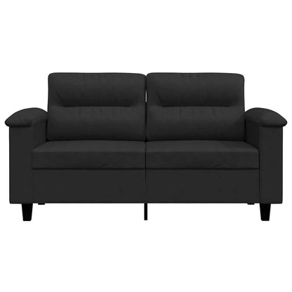 2Místná Pohovka Černá 120 Cm Tkanina Z Mikrovlákna