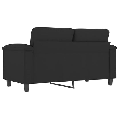 2Místná Pohovka Černá 120 Cm Tkanina Z Mikrovlákna