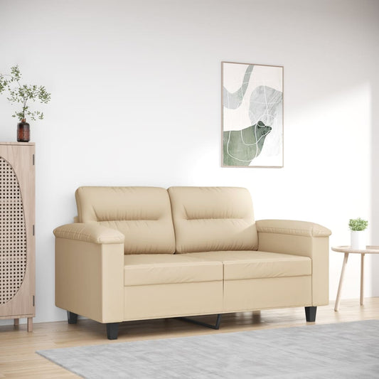 2Místná Pohovka Černá 120 Cm Tkanina Z Mikrovlákna