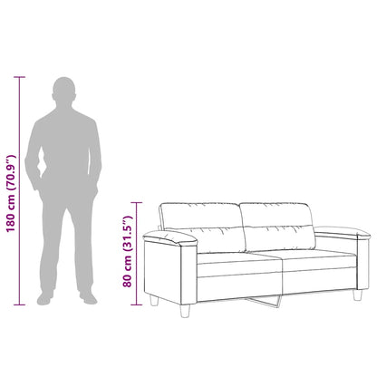 2Místná Pohovka Černá 140 Cm Tkanina Z Mikrovlákna