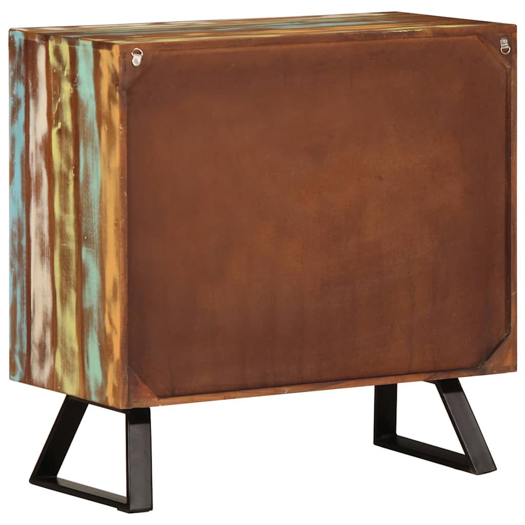 Komoda Vícebarevná 70X35X70 Cm Masivní Recyklované Dřevo