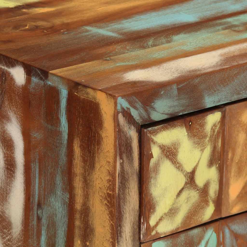 Komoda Vícebarevná 70X35X70 Cm Masivní Recyklované Dřevo