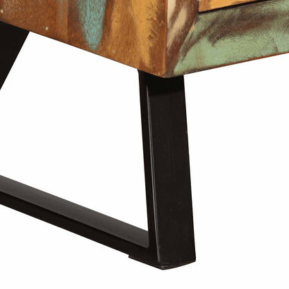 Komoda Vícebarevná 70X35X70 Cm Masivní Recyklované Dřevo
