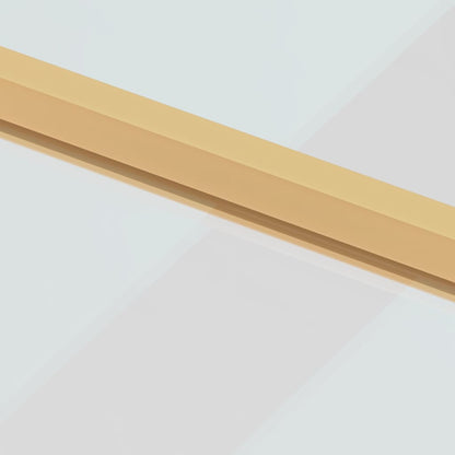 Interiérové Dveře Úzké Zlaté 76X201,5 Cm Tvrzené Sklo A Hliník Zlatá A Průhledná