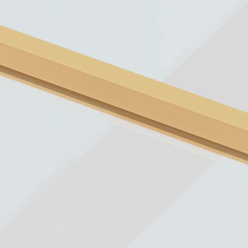 Interiérové Dveře Úzké Zlaté 102,5X201,5 Cm Tvrzené Sklo Hliník Zlatá A Průhledná
