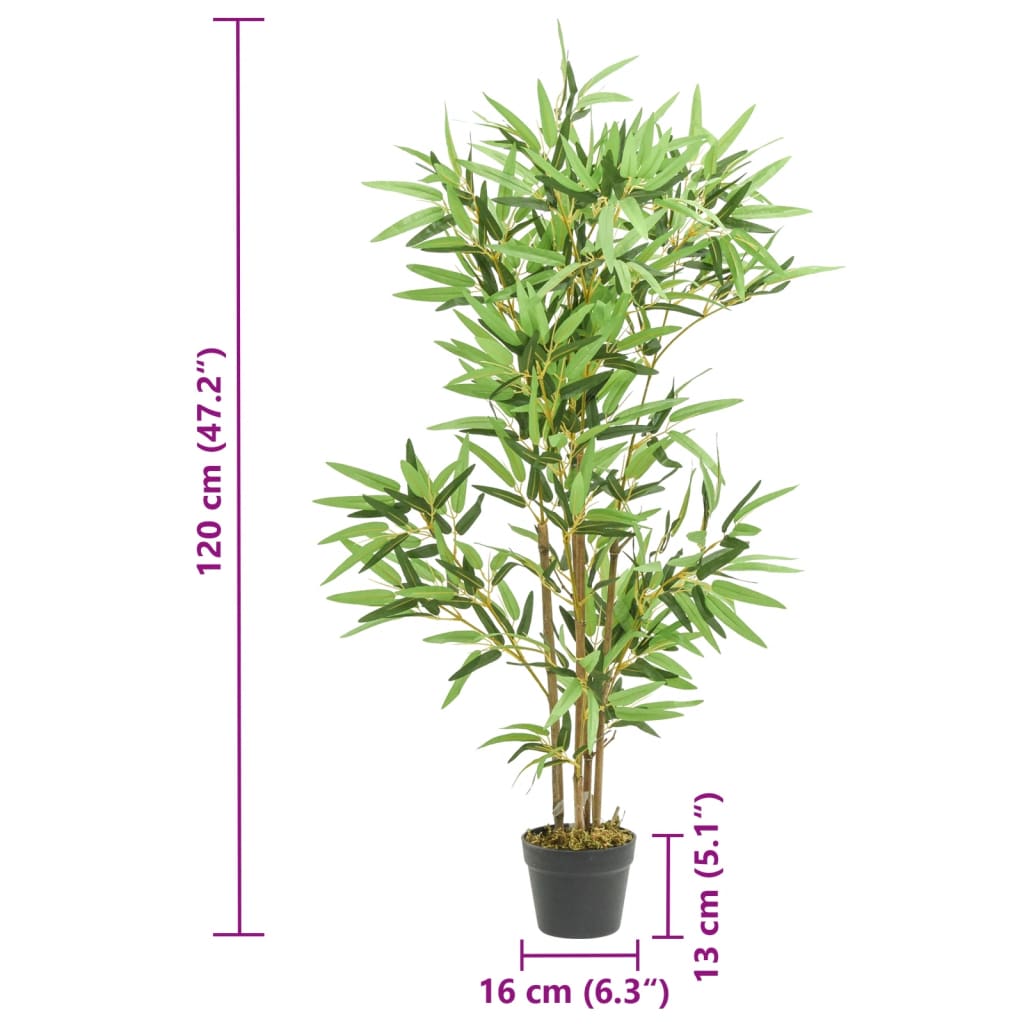 Umělý Bambus 552 Listů 120 Cm Zelený