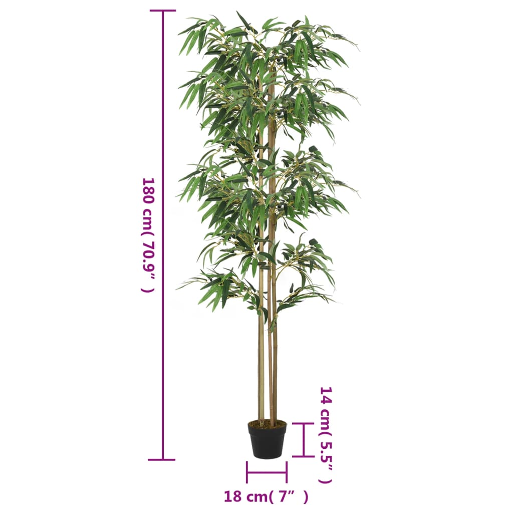 Umělý Bambus 1 216 Listů 180 Cm Zelený