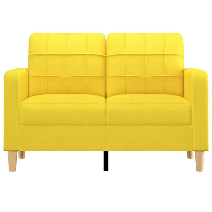 2Místná Pohovka Světle Žlutá 120 Cm Textil