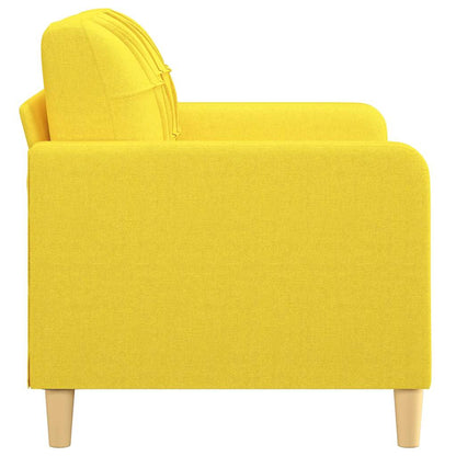 2Místná Pohovka Světle Žlutá 120 Cm Textil