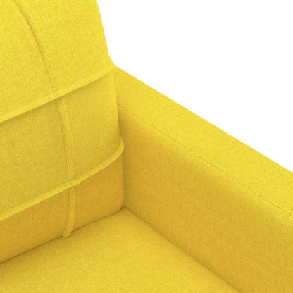 2Místná Pohovka Světle Žlutá 120 Cm Textil