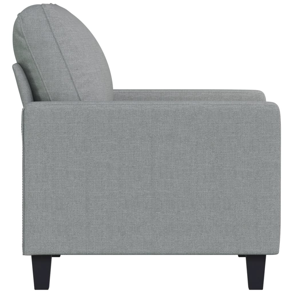 Křeslo Světle Šedé Textil