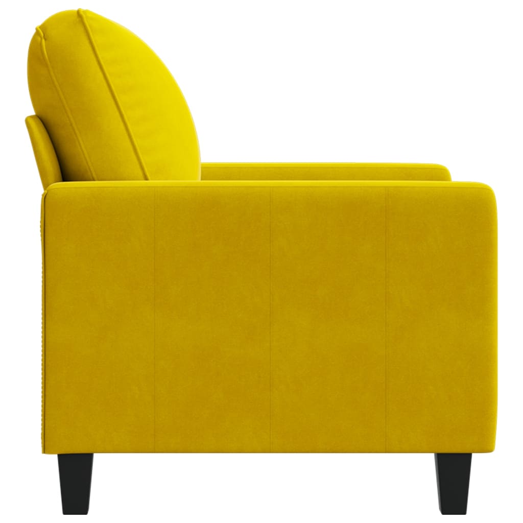 Křeslo Žluté 60 Cm Samet