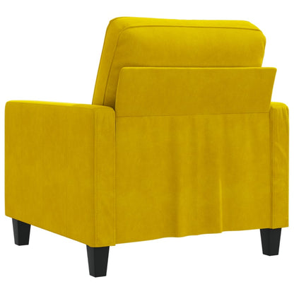 Křeslo Žluté 60 Cm Samet
