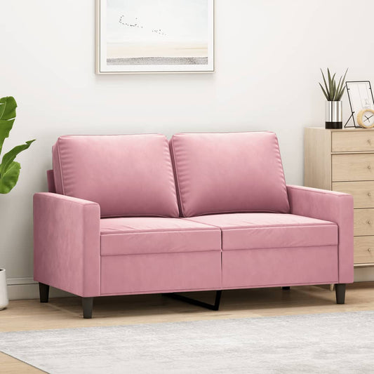 2Místná Pohovka Růžová 120 Cm Samet