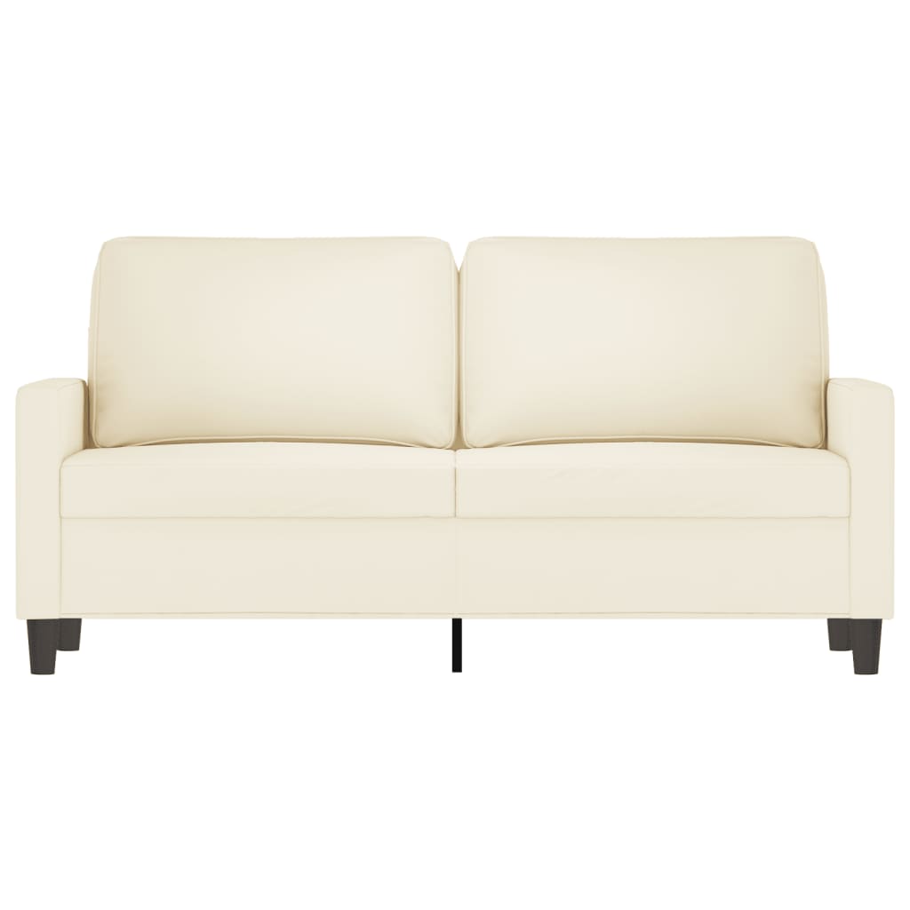2Místná Pohovka Krémová 140 Cm Samet