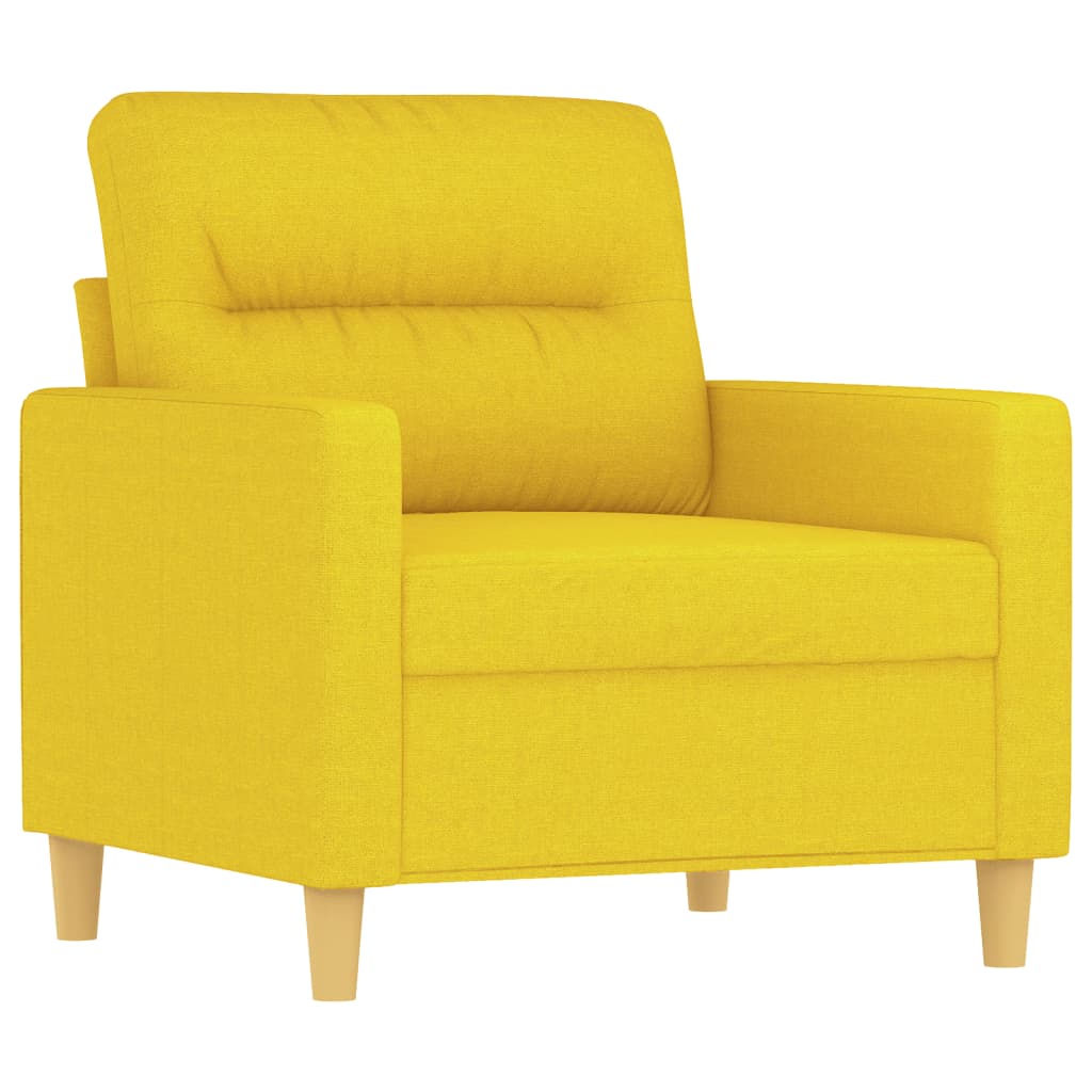 Křeslo Světle Žluté Textil Světle Žlutá