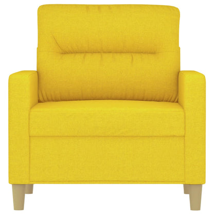 Křeslo Světle Žluté Textil Světle Žlutá