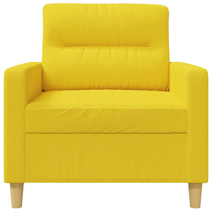 Křeslo Světle Žluté Textil Světle Žlutá