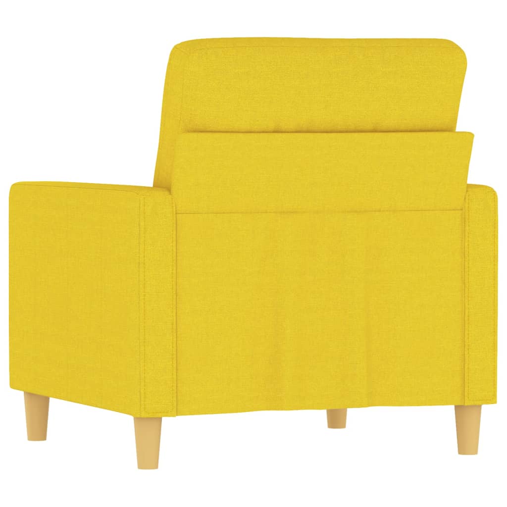 Křeslo Světle Žluté Textil Světle Žlutá