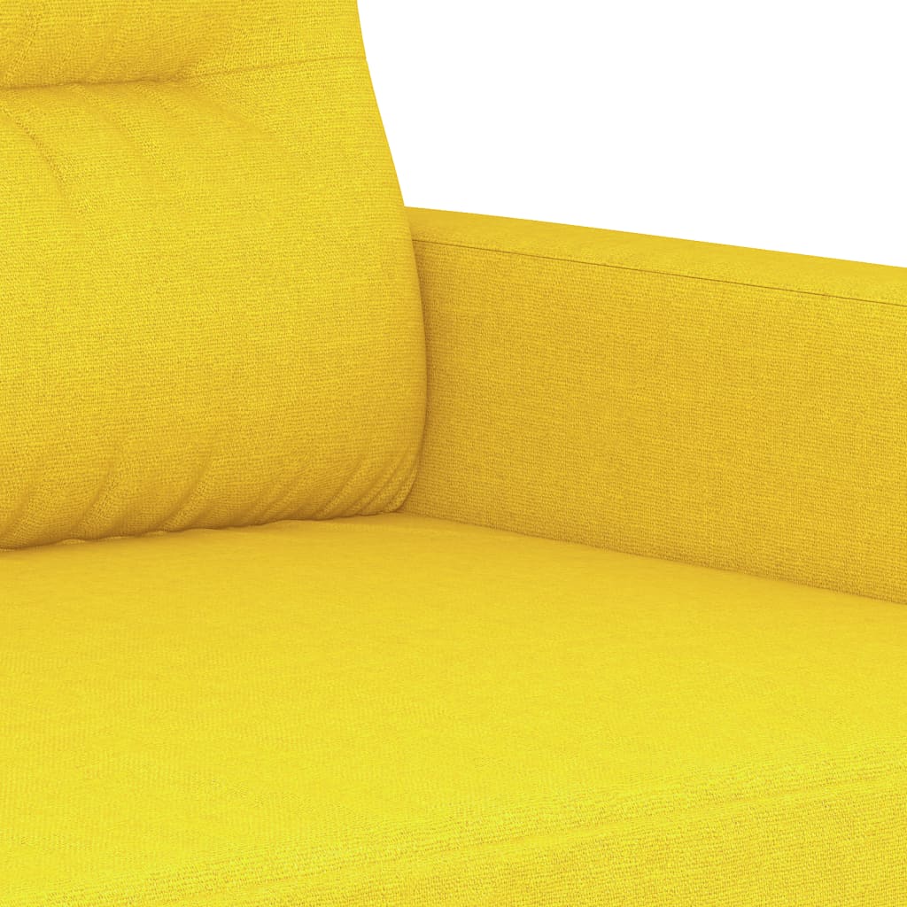 Křeslo Světle Žluté Textil Světle Žlutá
