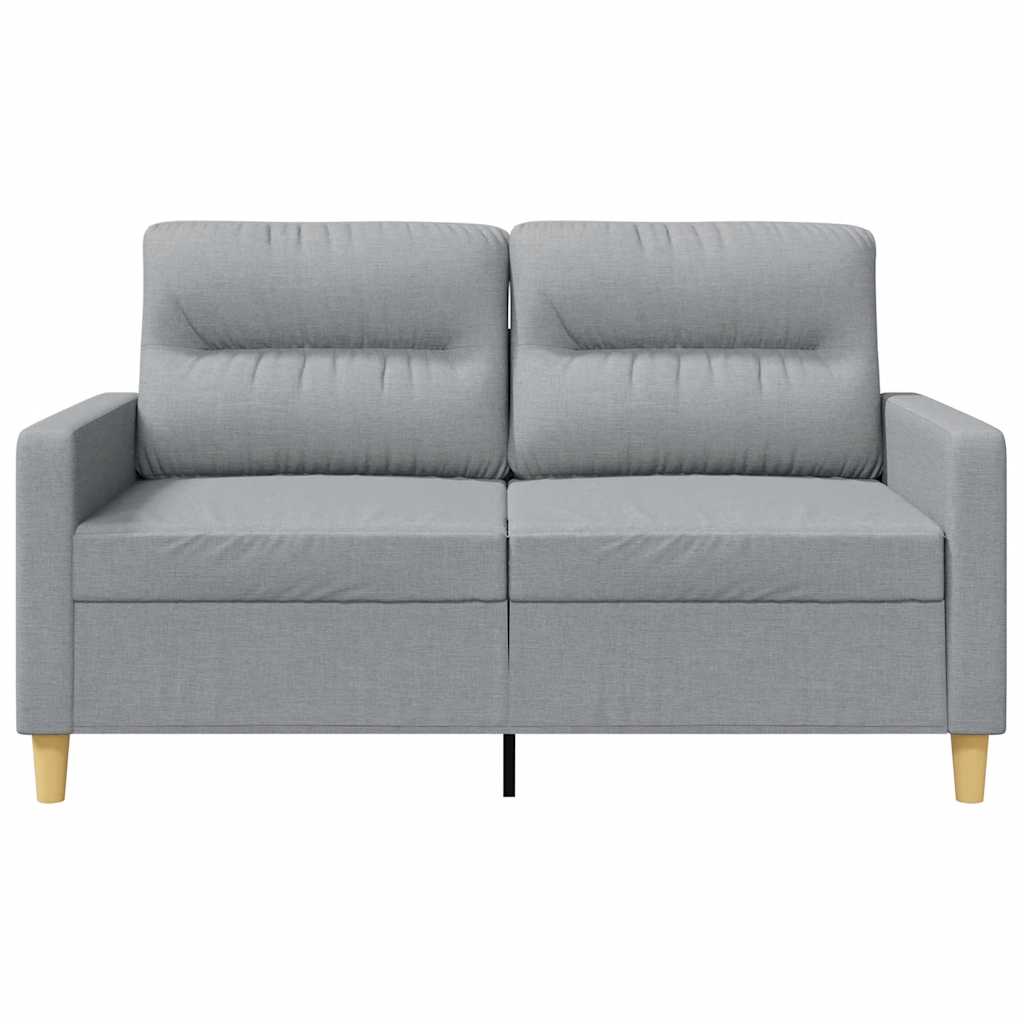 2Místná Pohovka Světle Šedá 120 Cm Textil