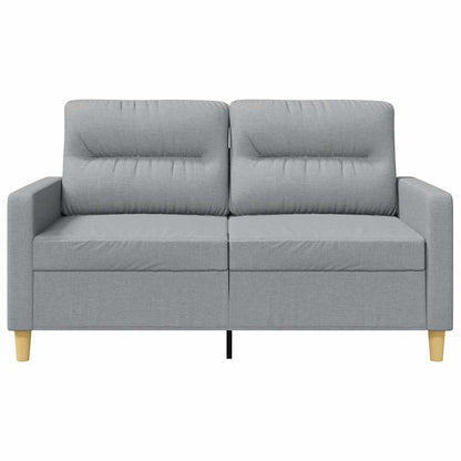 2Místná Pohovka Světle Šedá 120 Cm Textil