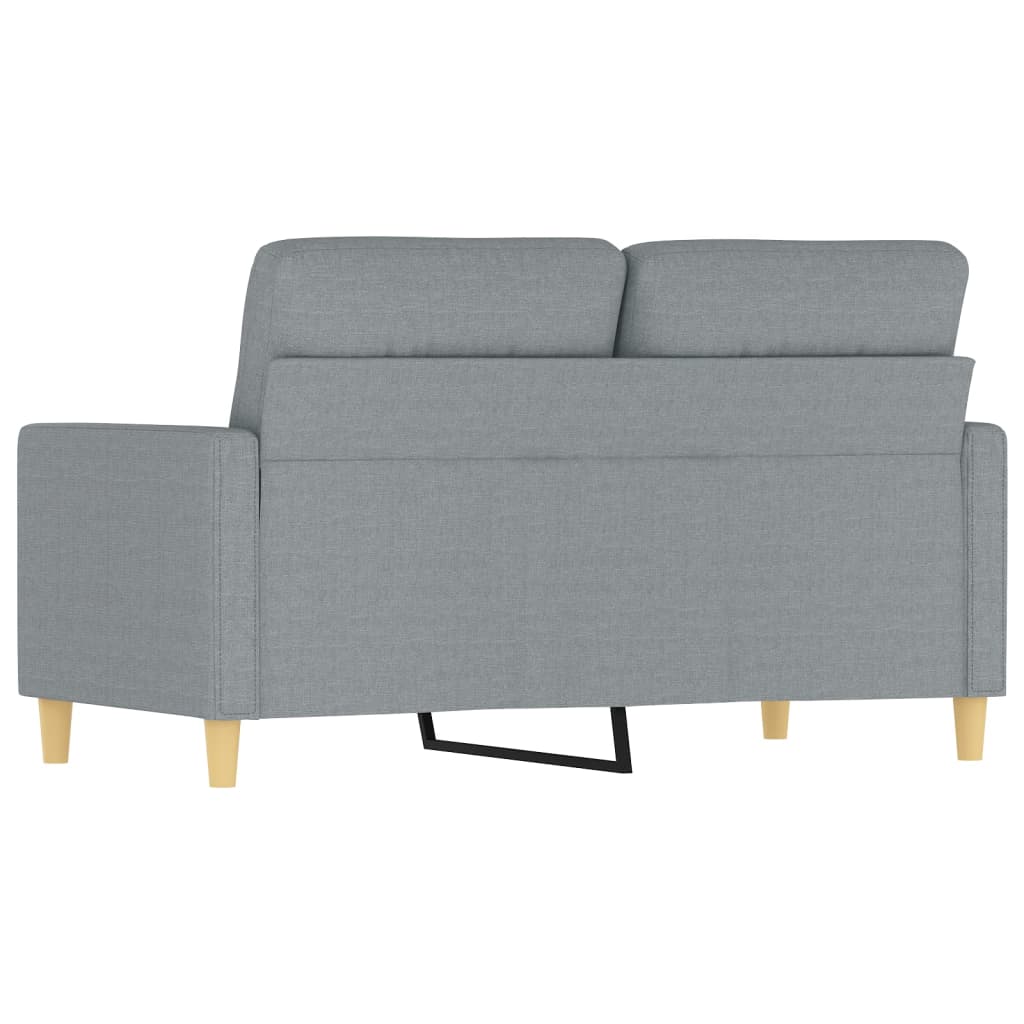 2Místná Pohovka Světle Šedá 120 Cm Textil