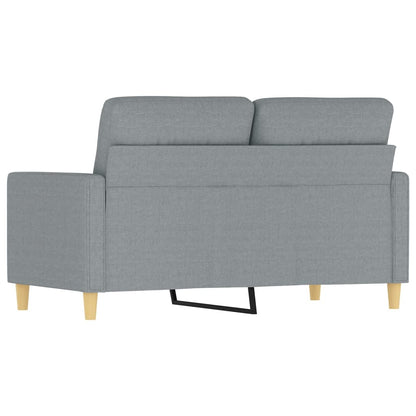 2Místná Pohovka Světle Šedá 120 Cm Textil