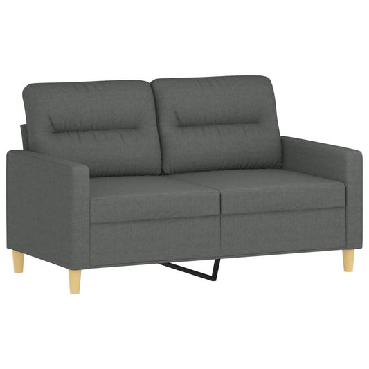 2Místná Pohovka Tmavě Šedá 120 Cm Textil