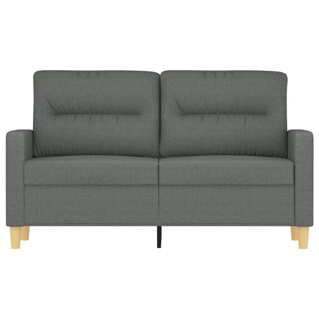 2Místná Pohovka Tmavě Šedá 120 Cm Textil