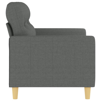2Místná Pohovka Tmavě Šedá 120 Cm Textil