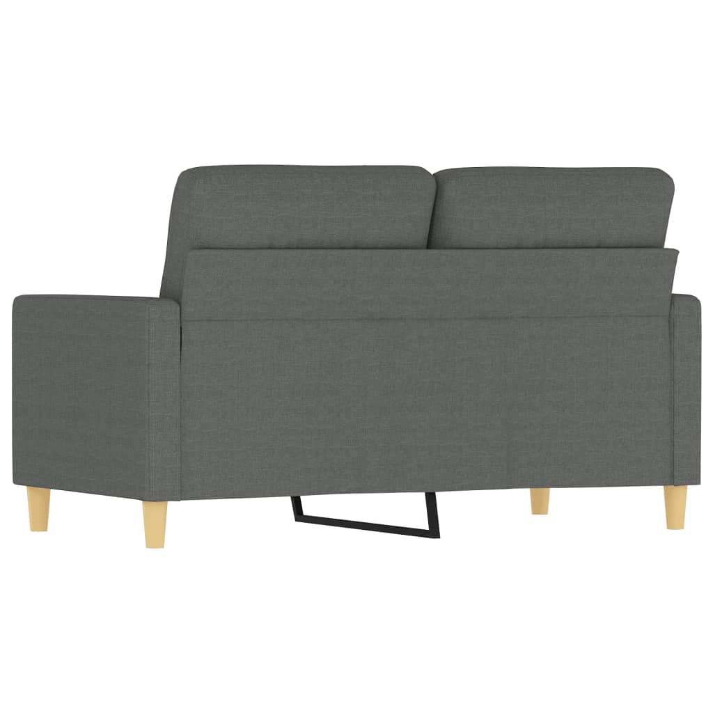 2Místná Pohovka Tmavě Šedá 120 Cm Textil
