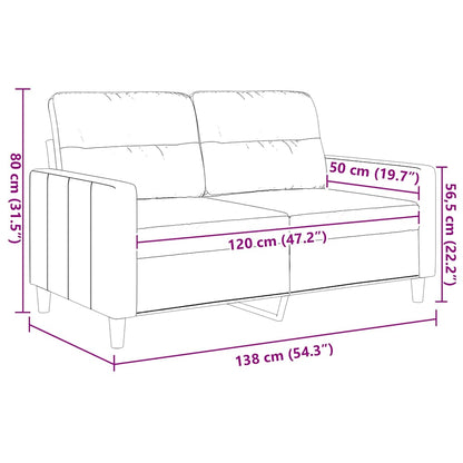 2Místná Pohovka Tmavě Šedá 120 Cm Textil