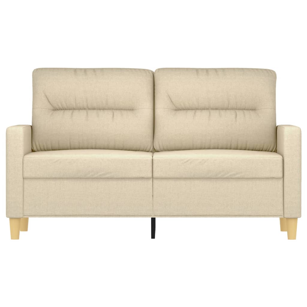 2Místná Pohovka Krémová 120 Cm Textil