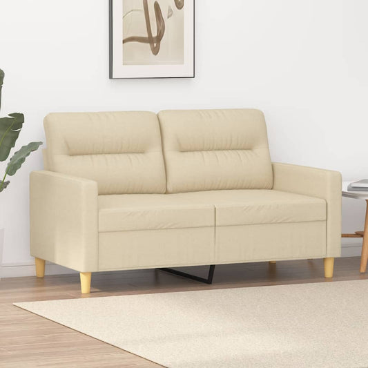 2Místná Pohovka Krémová 120 Cm Textil