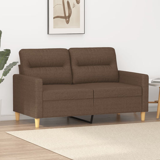 2Místná Pohovka Hnědá 120 Cm Textil