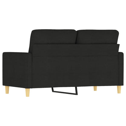 2Místná Pohovka Černá 120 Cm Textil