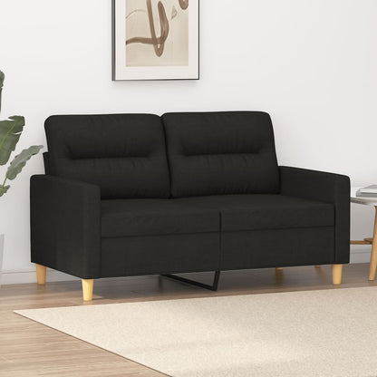 2Místná Pohovka Černá 120 Cm Textil